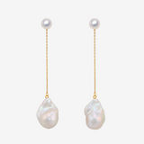 Baroque Pearl 2way Long Chain Pierce