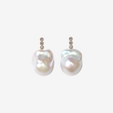 K10 Baroque Pearl Diamond Pierce