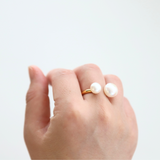 Round Pearl Folk Ring