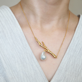 Branch Line Baroque Pearl Necklace