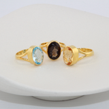 Natural Stone Ring(Blue Topaz)