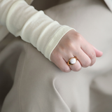 Coin Pearl Ring