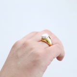 Coin Pearl Ring
