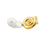 Shell Motif Baroque Pearl Drop Pierce