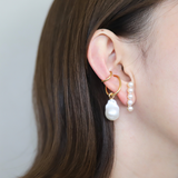 Double Line Baroque Pearl Ear Cuff