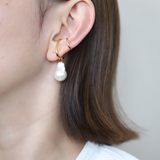Double Line Baroque Pearl Ear Cuff