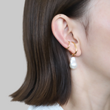 Double Line Baroque Pearl Ear Cuff