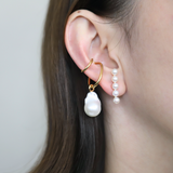 Double Line Baroque Pearl Ear Cuff