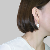 Zirconia × Baroque Pearl Drop Pierce