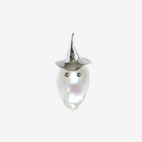 Hat Ghost Baroque Pearl Pendant Top （SILVER）