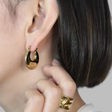 Loose Line Plate Earrings