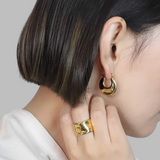 Loose Line Plate Earrings