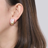 Color Baroque Pearl Stud Earrings