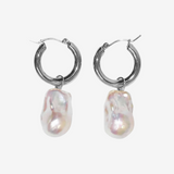 3Way Baroque Pearl Hoop Earrings