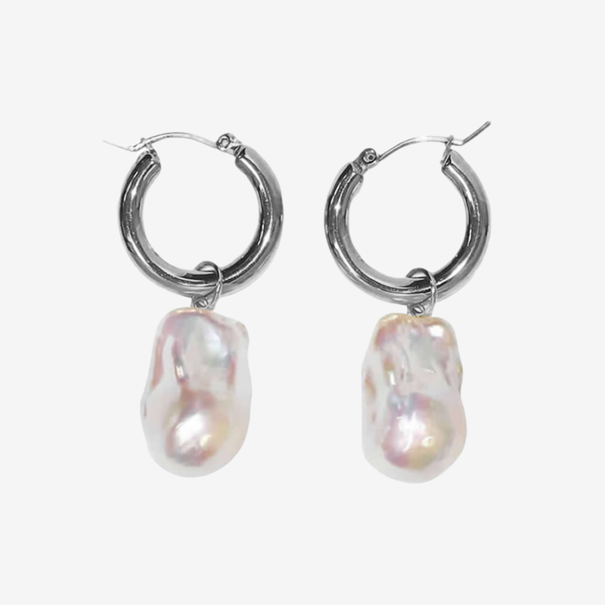 3way Baroque Pearl Hoop Pierce – LARICA 3way Baroque Pearl Hoop Pierce – LARICA