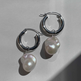 3Way Baroque Pearl Hoop Earrings