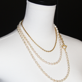 Pearl×Chain Necklace（Short）