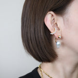 2way Zirconia×Baroque Pearl Pierce