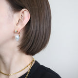 2way Zirconia×Baroque Pearl Pierce