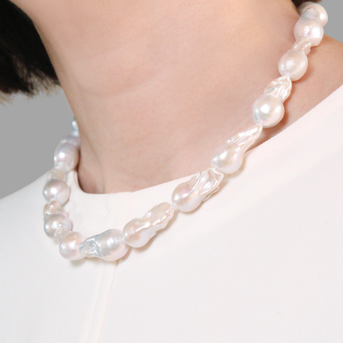 Baroque Pearl Statement Necklace – LARICA Baroque Pearl Statement Necklace – LARICA