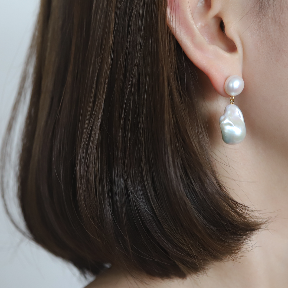 Classic Baroque Pearl Pierce/Earring – LARICA Classic Baroque Pearl Pierce/Earring – LARICA