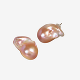Color Baroque Pearl Stud Earrings
