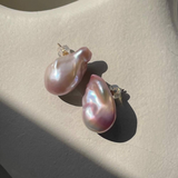 Color Baroque Pearl Stud Earrings