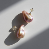 Color Baroque Pearl Stud Earrings