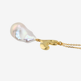 Heart Motif Baroque Pearl Necklace