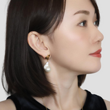 Heart Motif Baroque Pearl Earrings