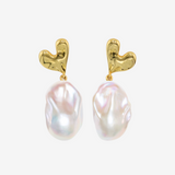 Heart Motif Baroque Pearl Pierce