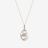 K10 Baroque Pearl Diamond Necklace