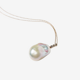 K10 Baroque Pearl Diamond Necklace