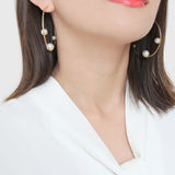 Dot Pearl Hoop Earrings