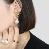 Baroque Pearl Layered Ear Cuff