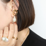 Baroque Pearl Layered Ear Cuff