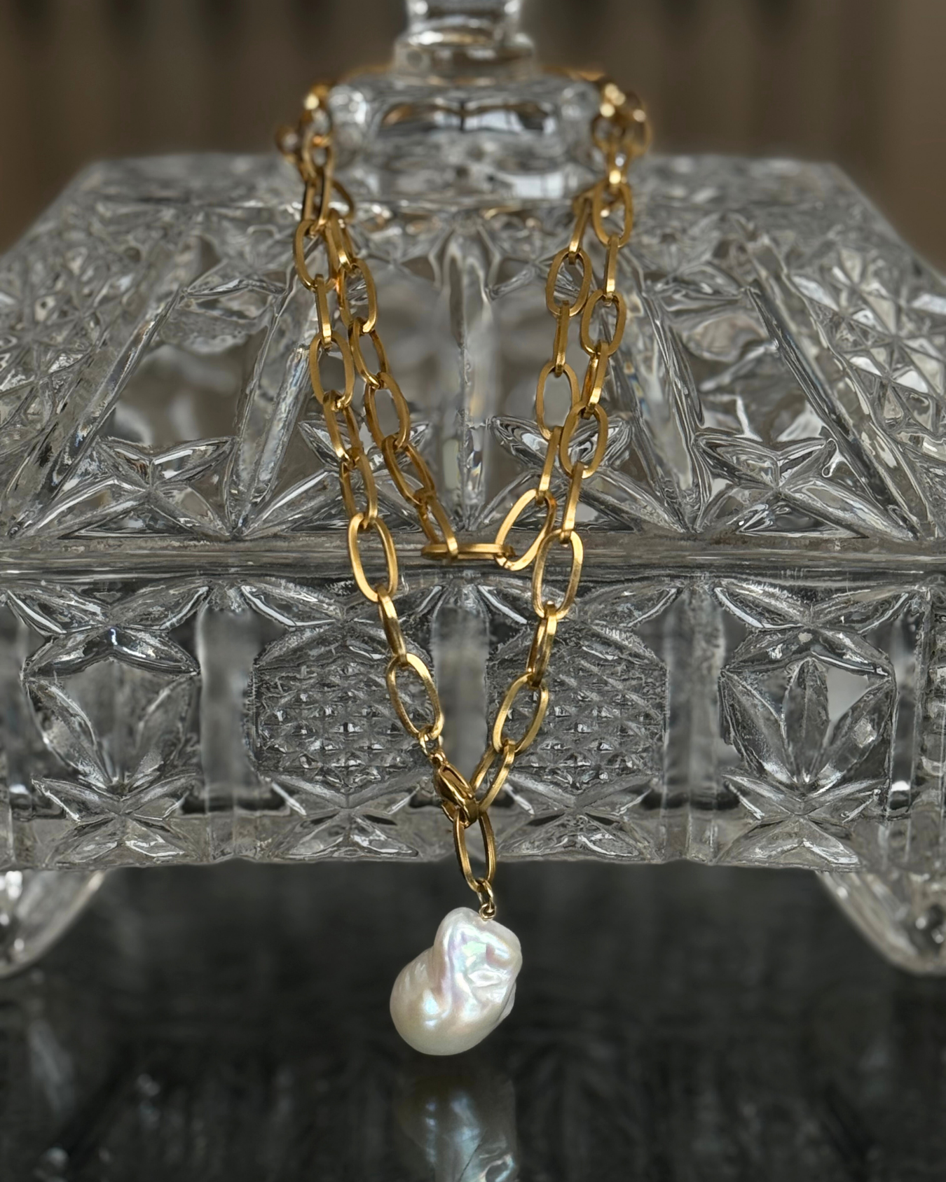 Baroque Pearl Y Necklace – LARICA Baroque Pearl Y Necklace – LARICA