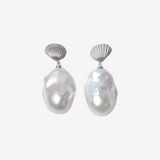 ［OCEAN］Shell Baroque Pearl Earrings