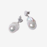 ［OCEAN］Shell Baroque Pearl Earrings