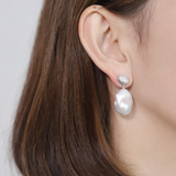 ［OCEAN］Shell Baroque Pearl Earrings