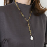 Baroque Pearl Y Necklace