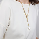 Baroque Pearl Y Necklace