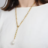 Baroque Pearl Y Necklace