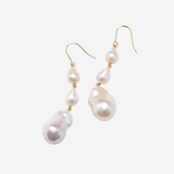 Baroque Pearl Tiered Drop Pierce/Earring