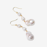Baroque Pearl Tiered Drop Pierce/Earring