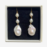 Baroque Pearl Tiered Drop Pierce/Earring