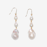 Baroque Pearl Tiered Drop Pierce/Earring