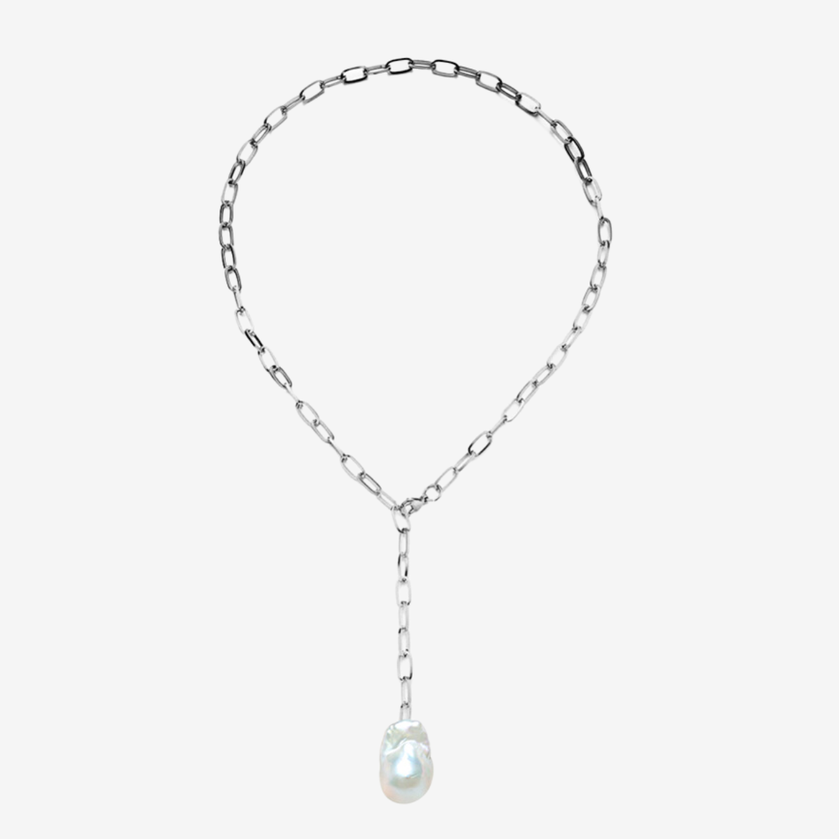 Baroque Pearl Y Necklace – LARICA Baroque Pearl Y Necklace – LARICA
