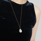 2WAY Swirl Baroque Pearl Drop Pierce