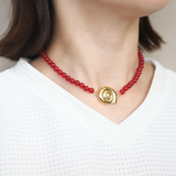 【受注品】Shell Motif Natural Stone Necklace